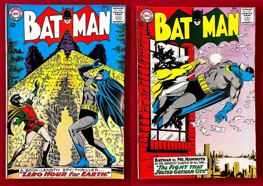Lot of 2 Batman Comic Books - #167 & #168 (1964) (1 of 5)