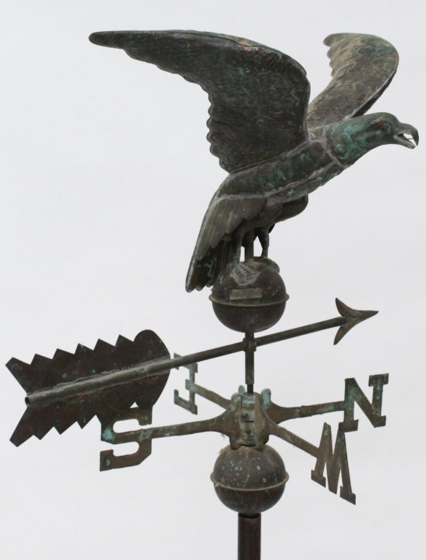 19th c. Flying Eagle Copper / Brass Weathervane (1 of 3)