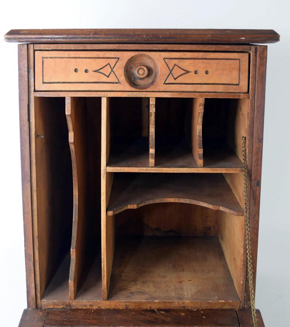 Civil War Era Burl Walnut Letter Box c. 1860 (1 of 7)