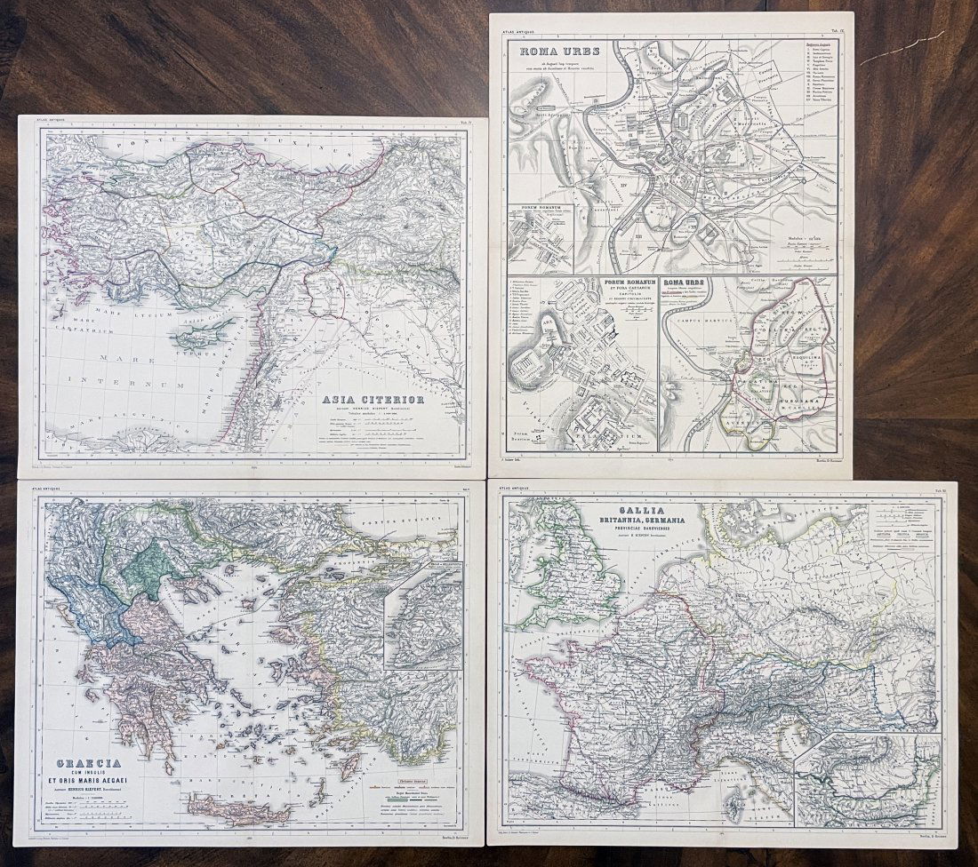 Lot of 4 Maps: ATLAS ANTIQUUS:12 MAPS OF ANCIENT WORLD (1 of 2)