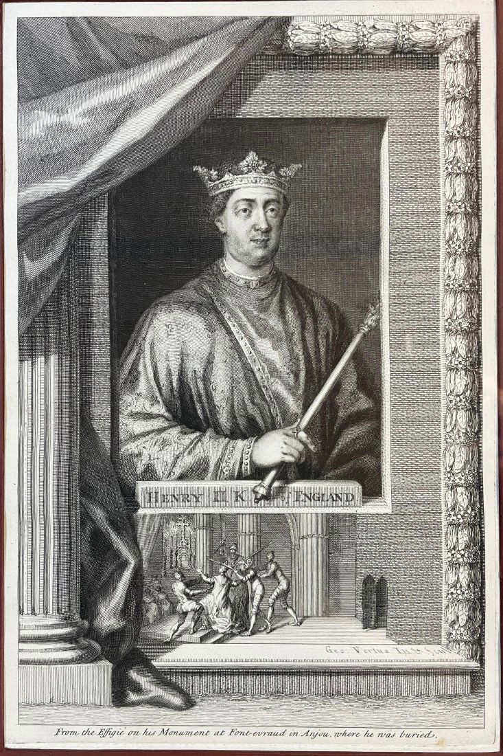 Engraving HENRY II KING OF ENGLAND by George Vertue (1 of 1)