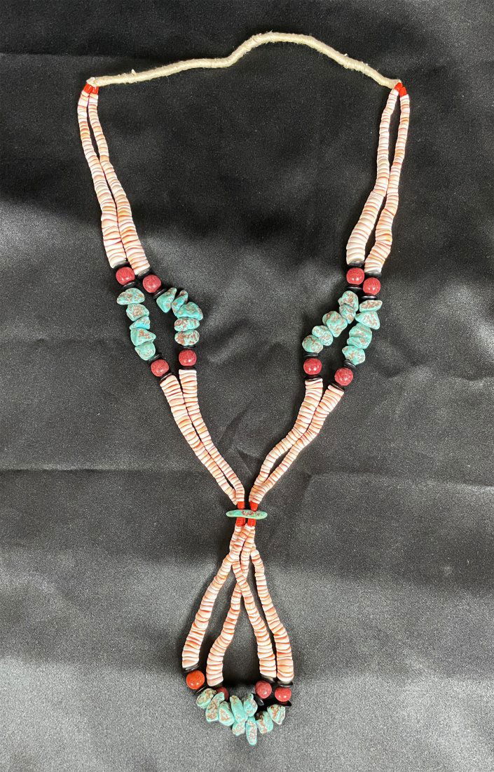 Native American Shell, Spiny Oyster & Turquoise Necklac (1 of 5)