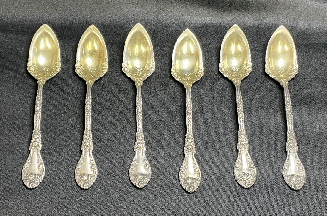 6 Sterling Silver Serving Spoons, William B. Durgin Co. (1 of 4)