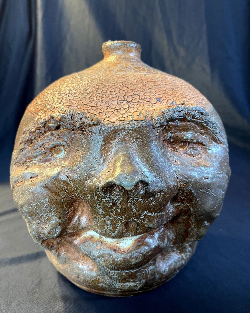 Appalachian Stoneware Face Jug by James Sullivan (1 of 7)