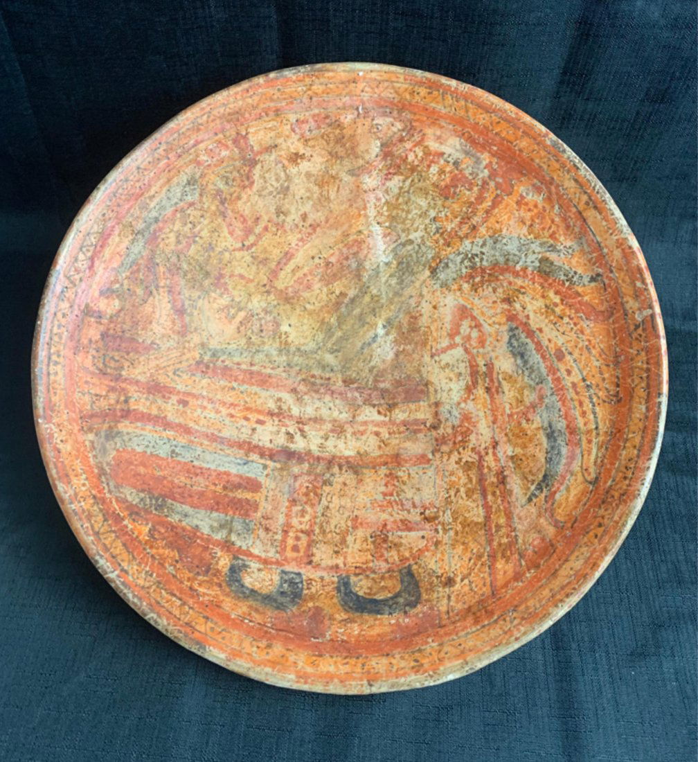 PreColumbian Cocle Polychrome Terracotta Pottery Vessel (1 of 4)