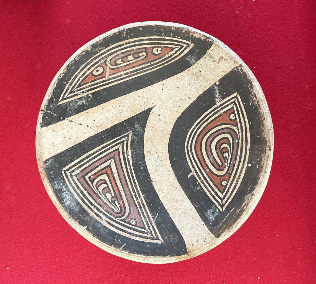 Pre-Columbian, Panama, Cocle Polychrome Pedestal Dish (1 of 2)