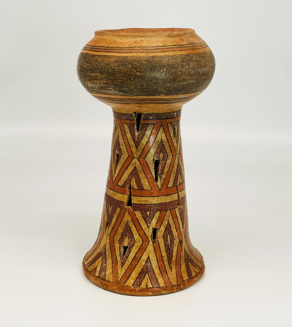 Pre-columbian Cocle Panamanian Pedestal Bowl (1 of 6)