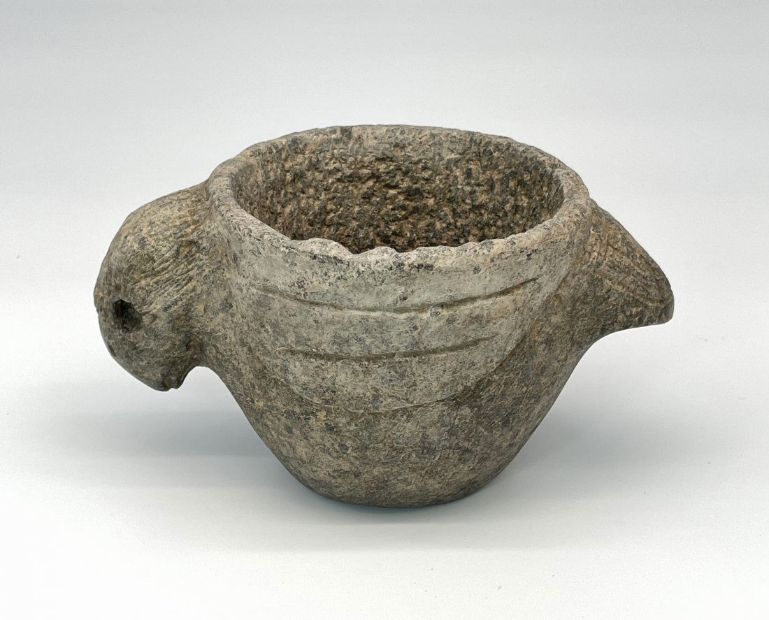 Native American Mississippian Stone Bird Effigy Mortar (1 of 11)