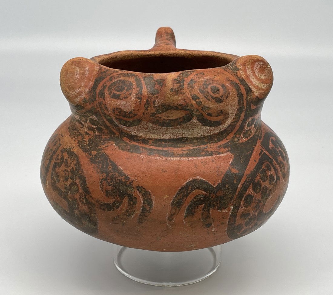 Pre-columbian Costa Rica Polychrome Effigy Olla (1 of 9)