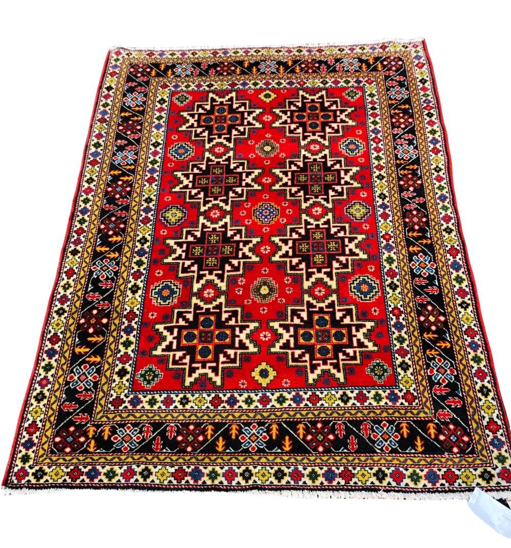 Antique Hand Woven Wool Kazak Oriental Rug (1 of 6)