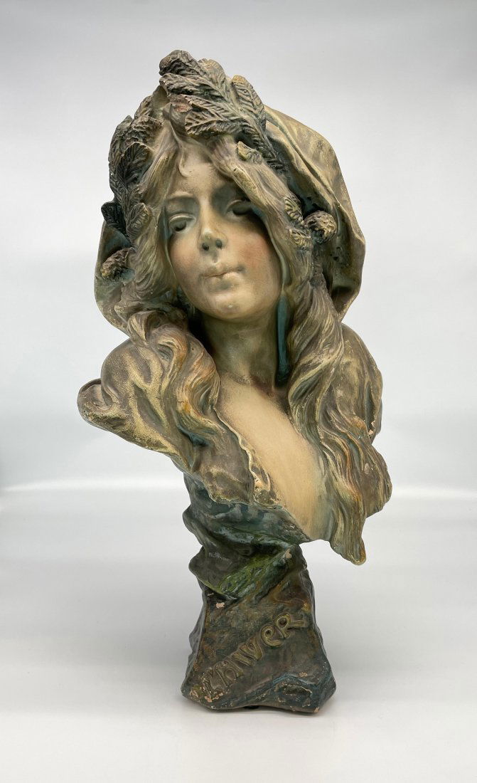 French Art Nouveau Sculpture L'HIVER [Winter] (1 of 8)