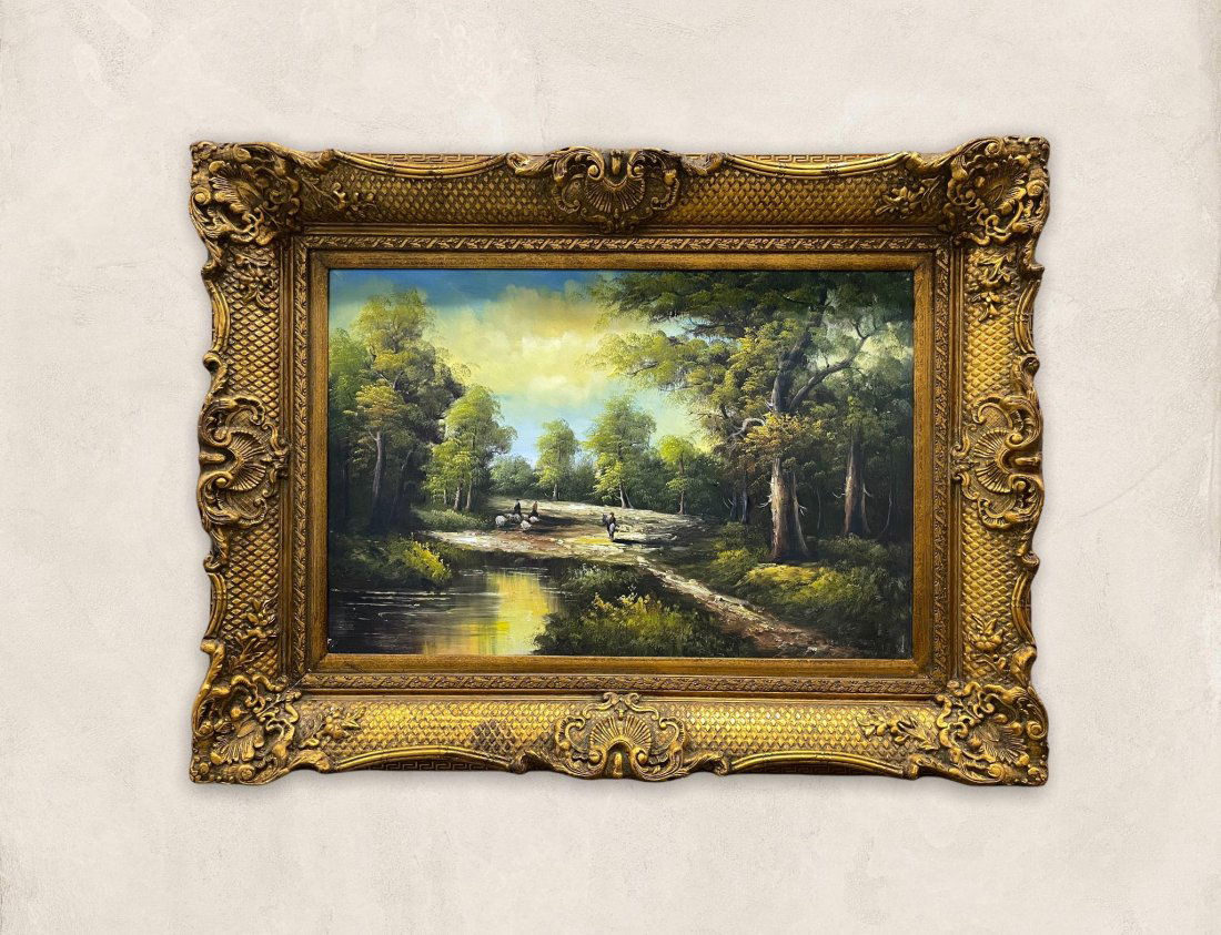 Classical Landscape Figural Oil Painting (1 of 3)