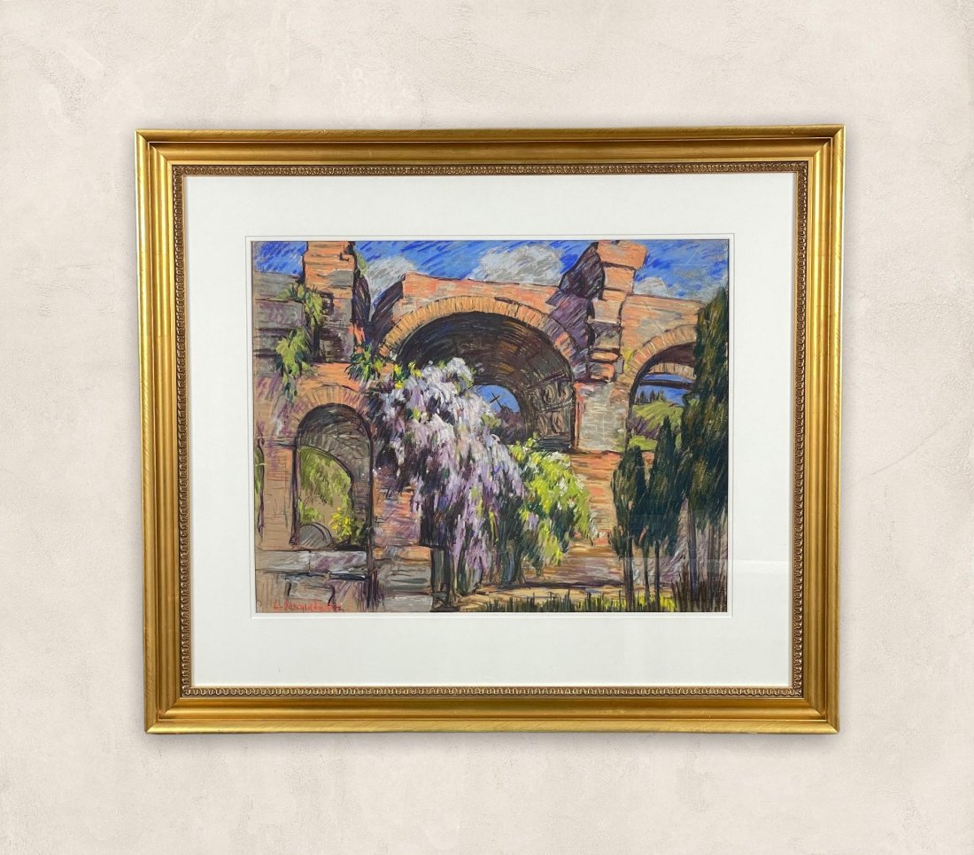 Original Pastel Landscape Drawing by Lucille Douglass (1 of 4)