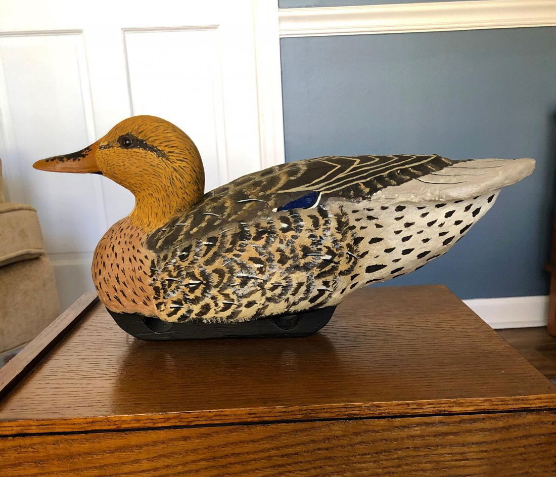 Large Chip Marinella Handmade Drake Mallard Duck Decoy (1 of 5)