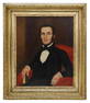 Large 19th c. American School Portrait Oil Painting