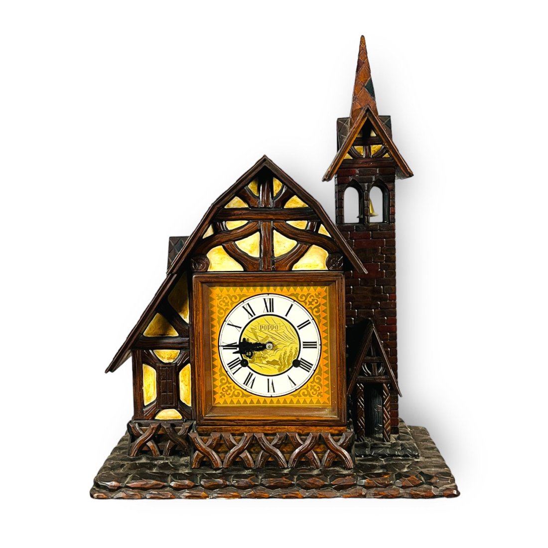 Large Rarer Vintage Wood Mantel/Table Clock (1 of 8)