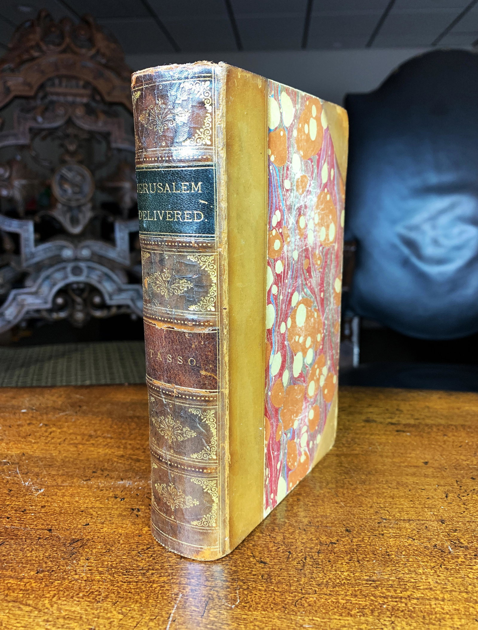 Antique First Ed. THE JERUSALEM DELIVERED TORQUATO TASSO by J.H. Wiffen, 1878 (1 of 12)