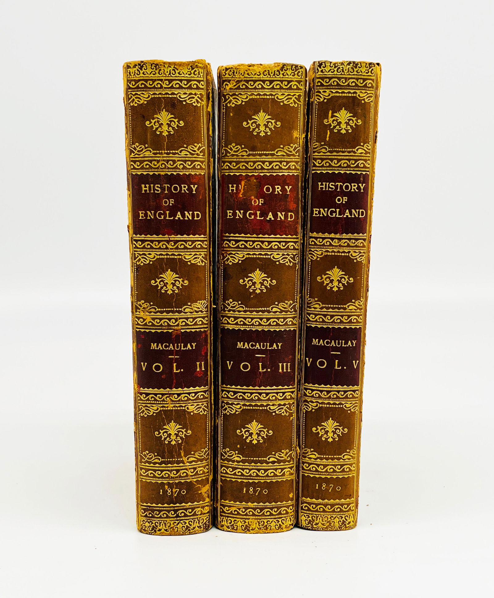 Antique 3v. Set of THE HISTORY OF ENGLAND by Lord Macaulay (1 of 15)