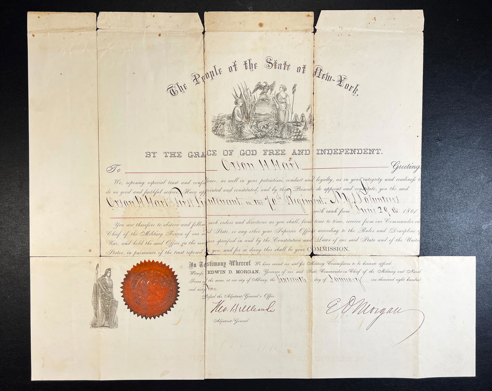 1861 Civil War Appointment of Future Brigadier General (1 of 4)