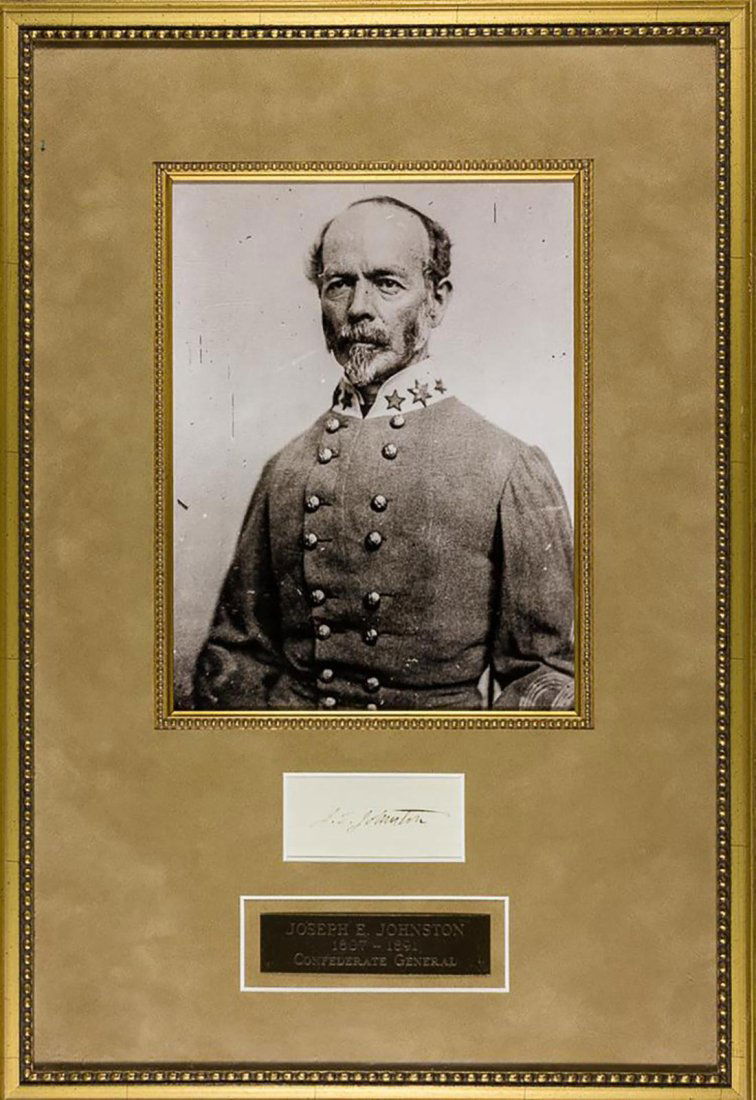 Civil War Confederate Major General Joseph E. Johnston Signature and Photograph (1 of 2)