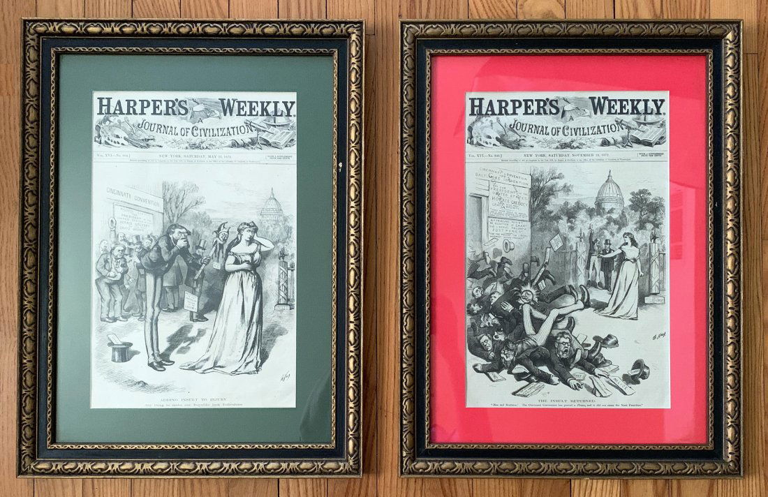 Pair of 19th c. Harper's Weekly Political Covers by Thomas Nast (Liberal Republican Party) (1 of 3)