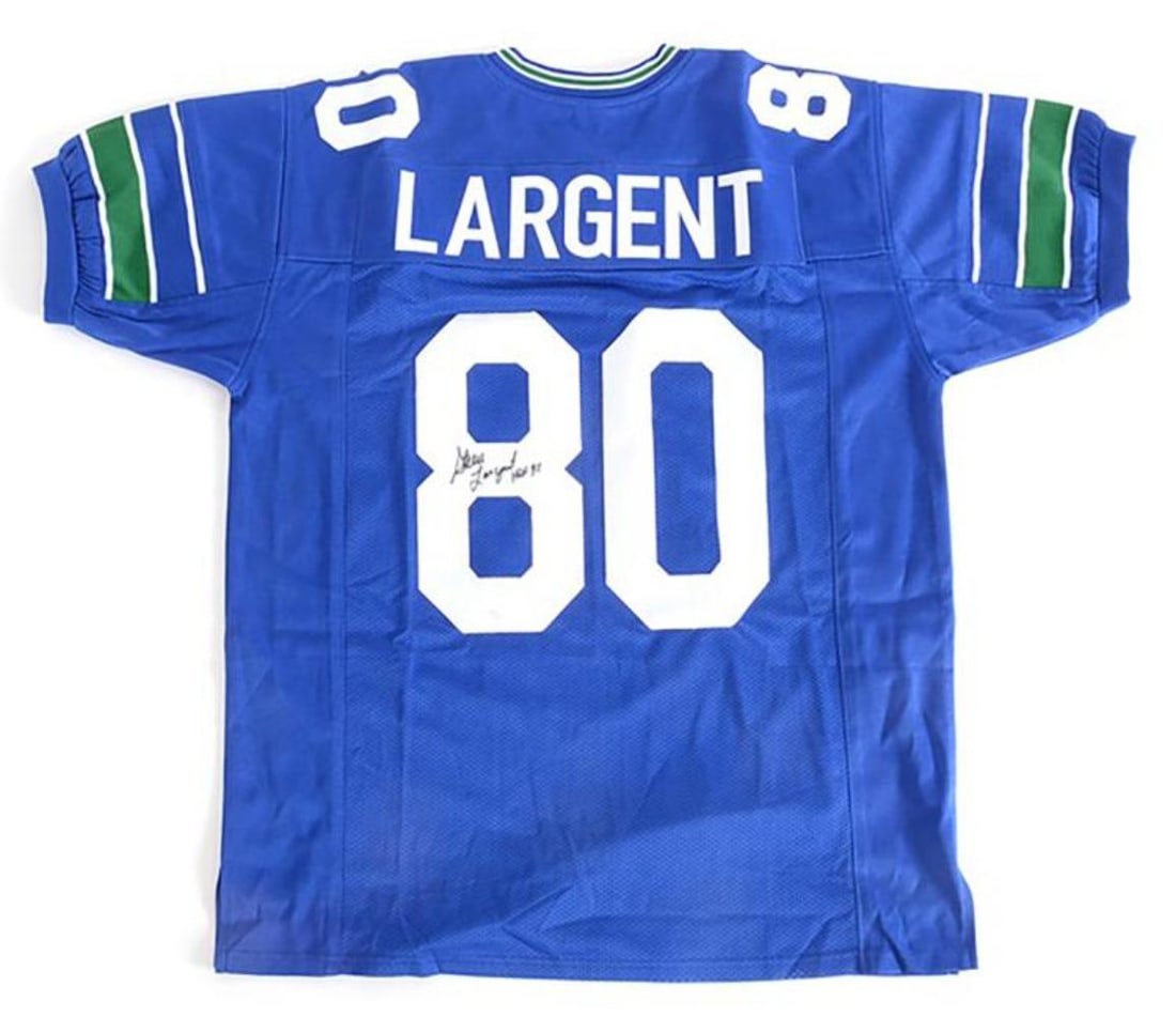 Steve Largent Signed Autographed Seattle Seahawks NFL Jersey (1 of 6)