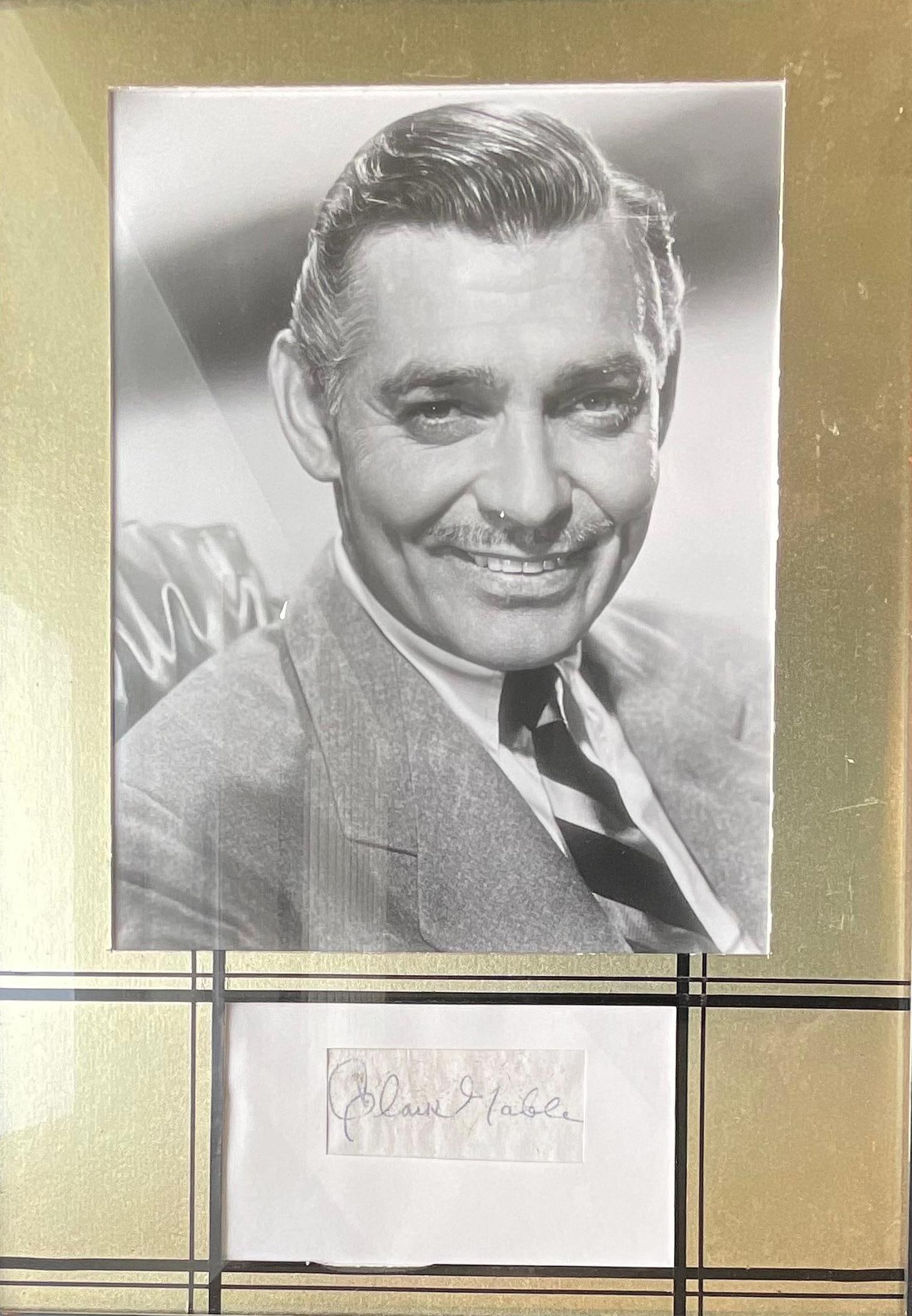 Clark Gable Autograph Signature w/ accomp. Photo (1 of 1)