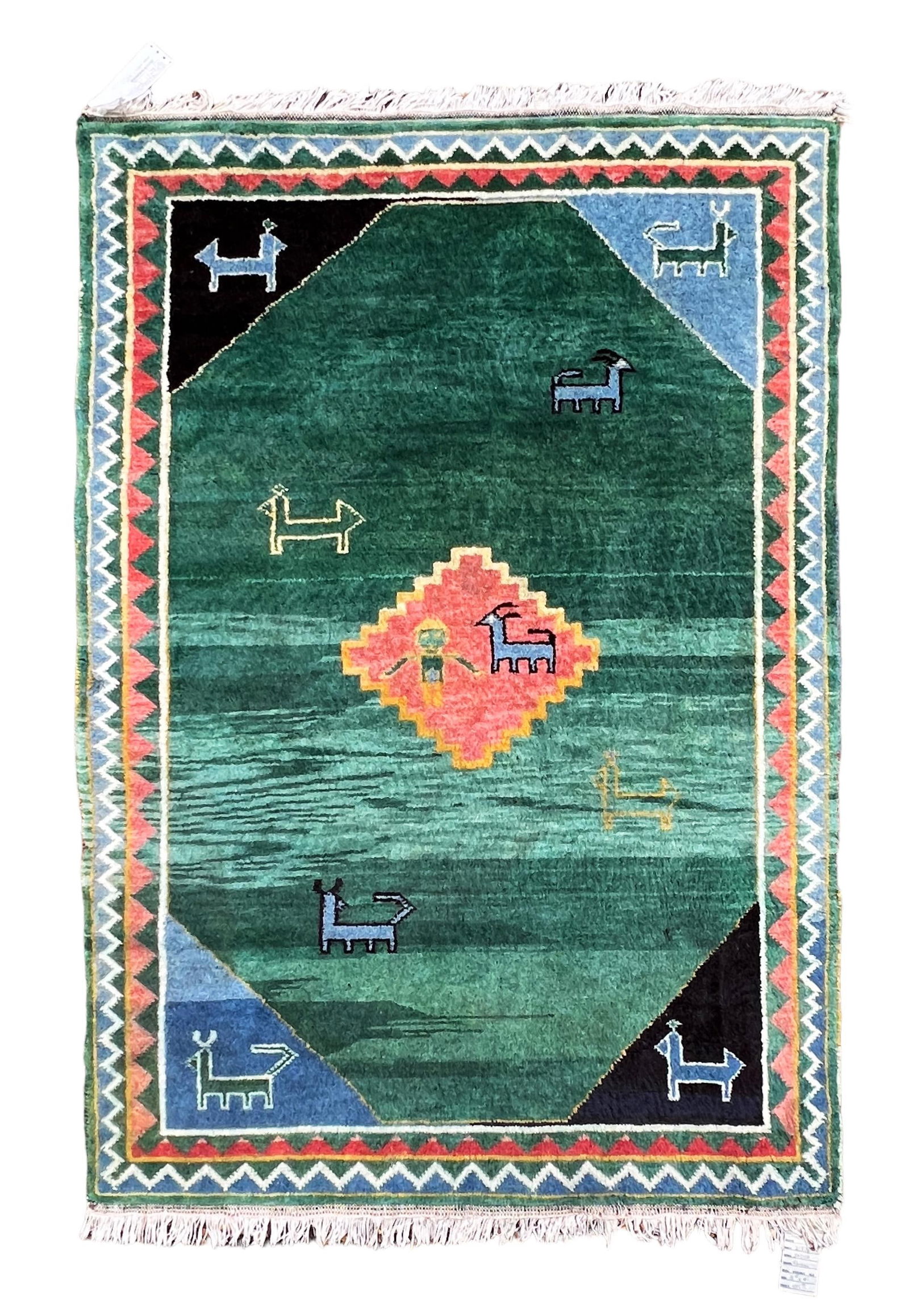 Vintage or Older Handwoven Oriental Persian Wool Rug, India (1 of 1)