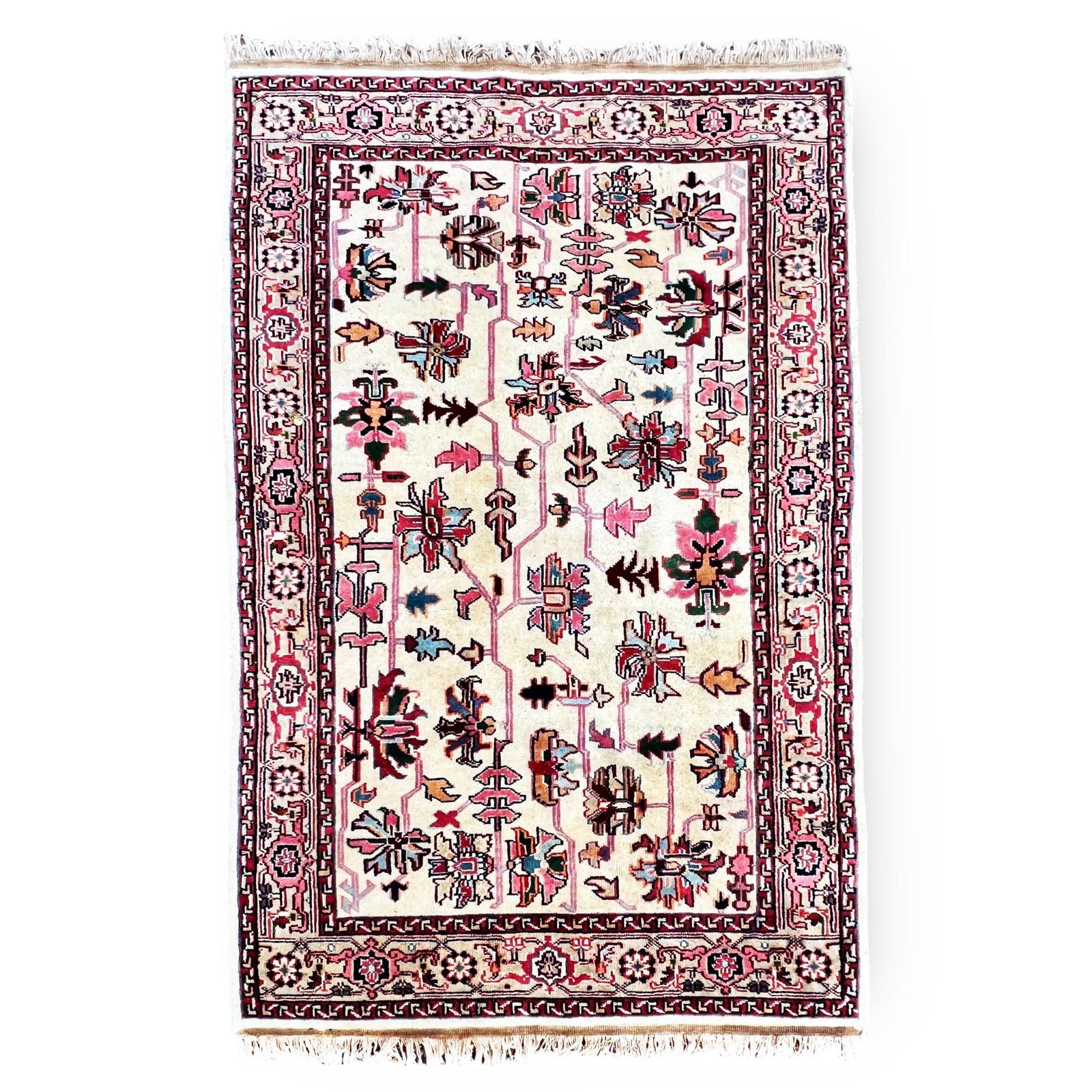 Vintage or Older Handwoven Oriental Persian Wool Rug, India (1 of 1)