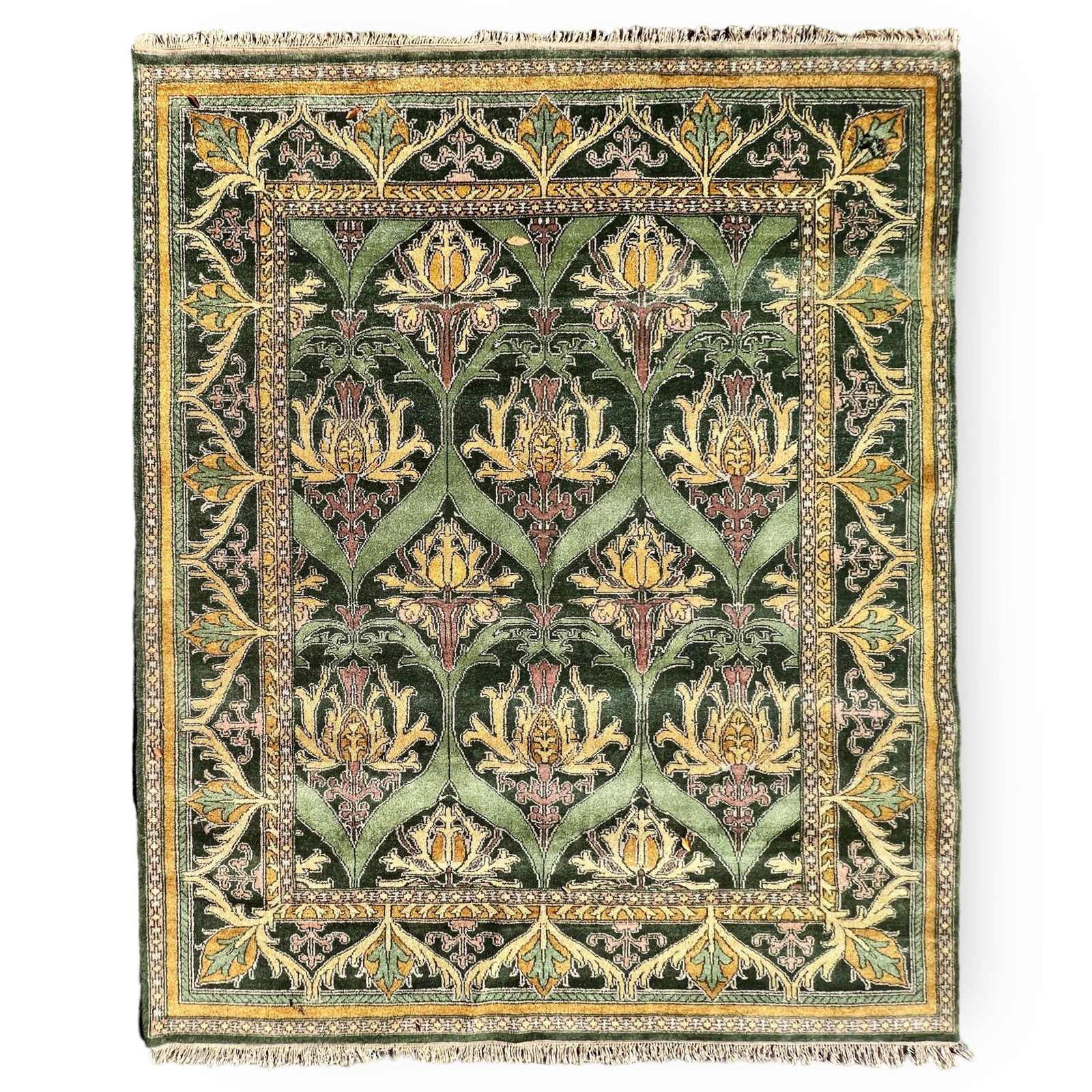 Vintage or Older India Handwoven Persian Style Oriental Wool Rug (1 of 2)