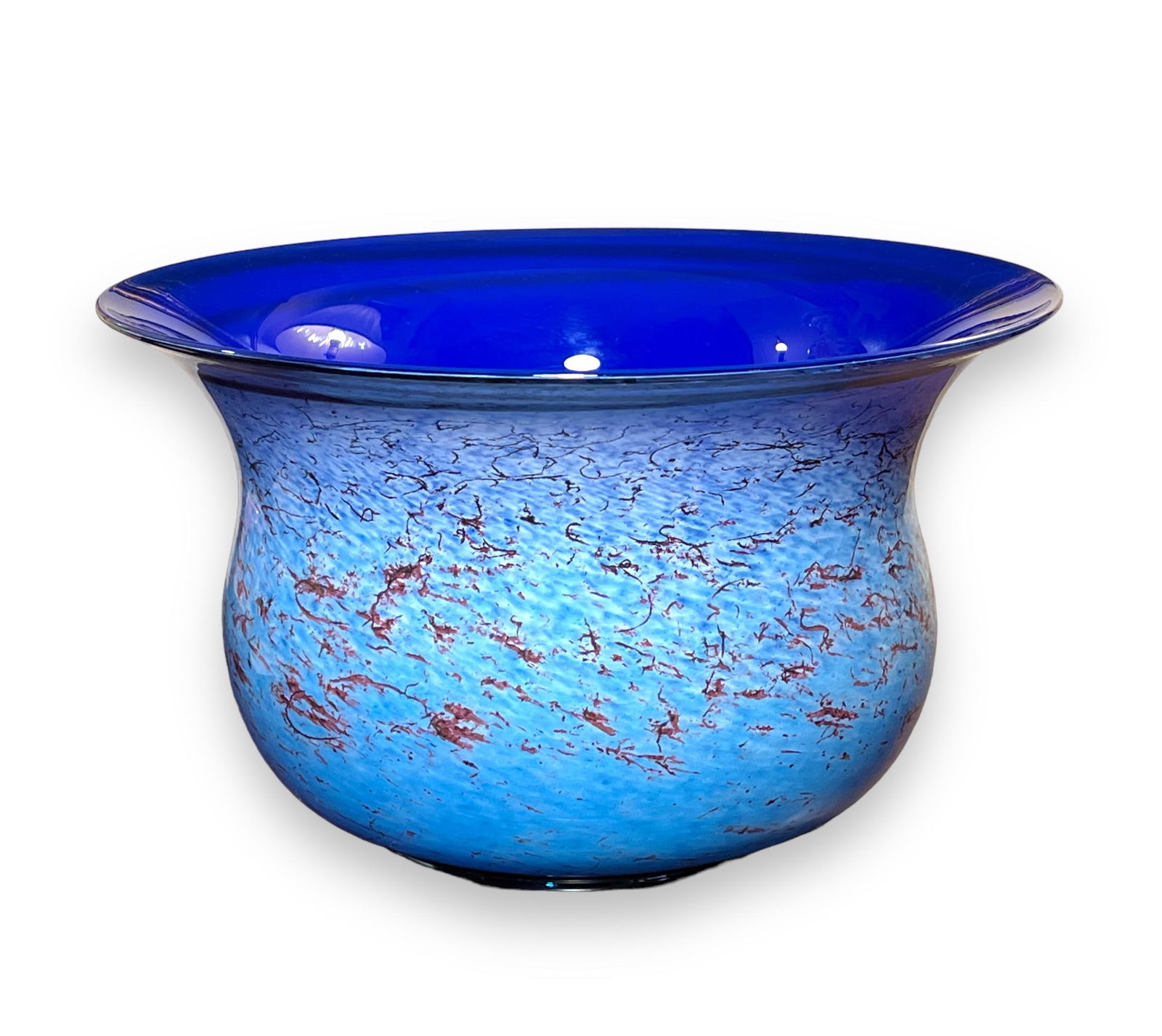 Curtiss Brock Signed Handblown Studio Art Glass Bowl (1 of 3)