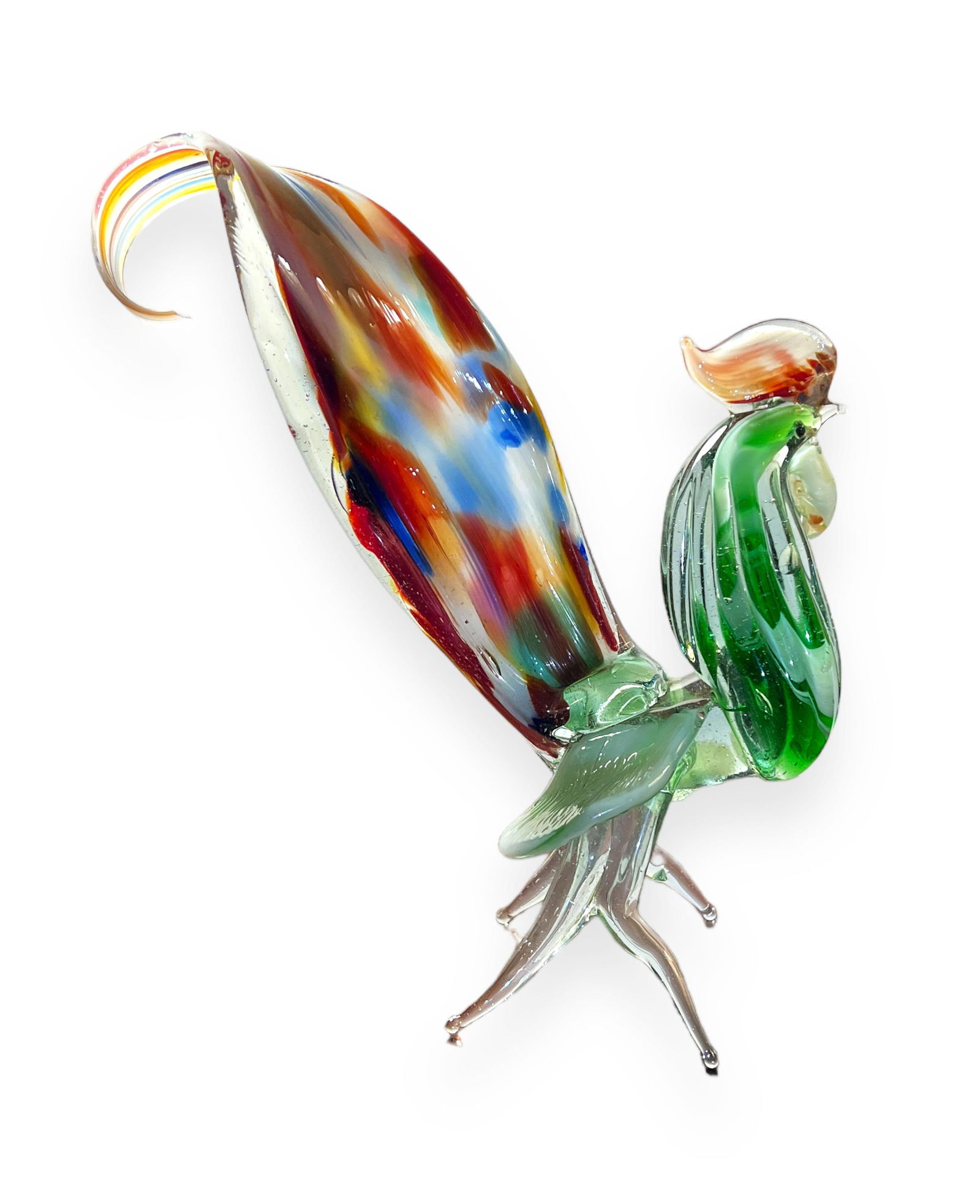 Handblown in the Style of Murano Glass Rooster Figurine (1 of 2)
