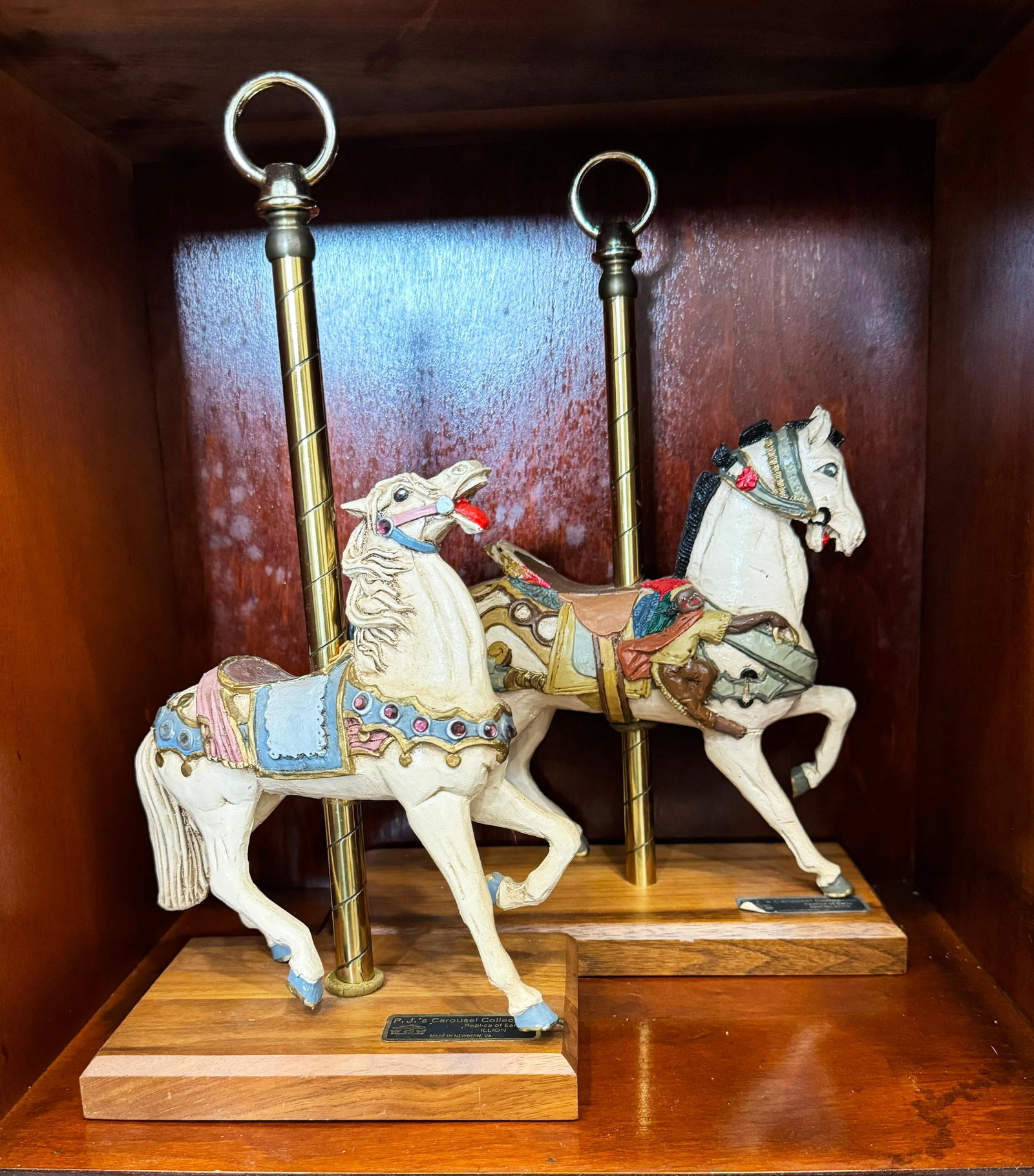 Pair of Vintage PJ's Carousel Collection Horse Figurines (1 of 1)
