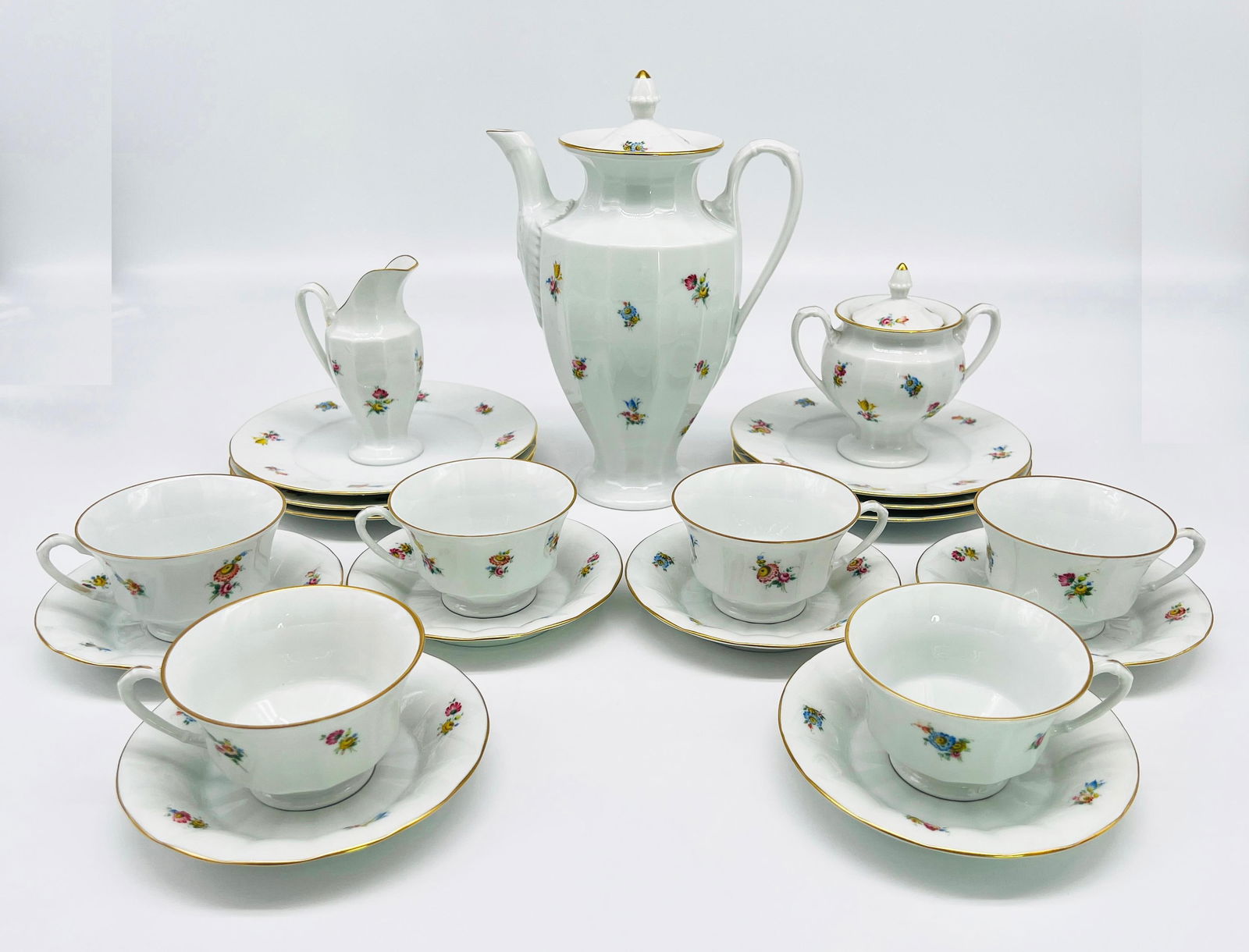 Vintage German Furstenberg 23 pc Porcelain Tea Set (1 of 5)
