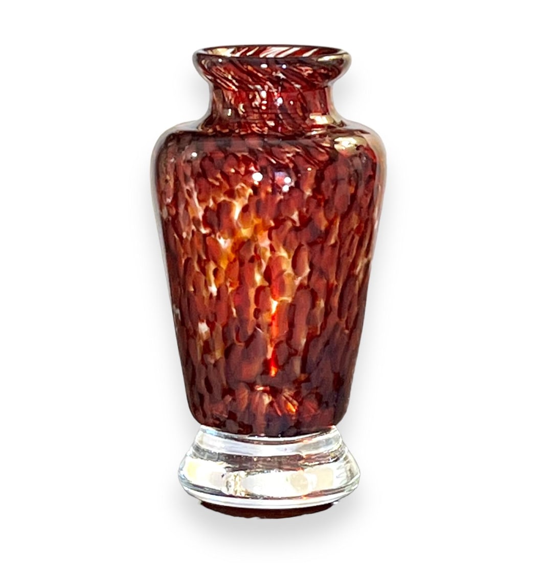Signed Handblown Murano Studio Art Glass Vase (1 of 5)
