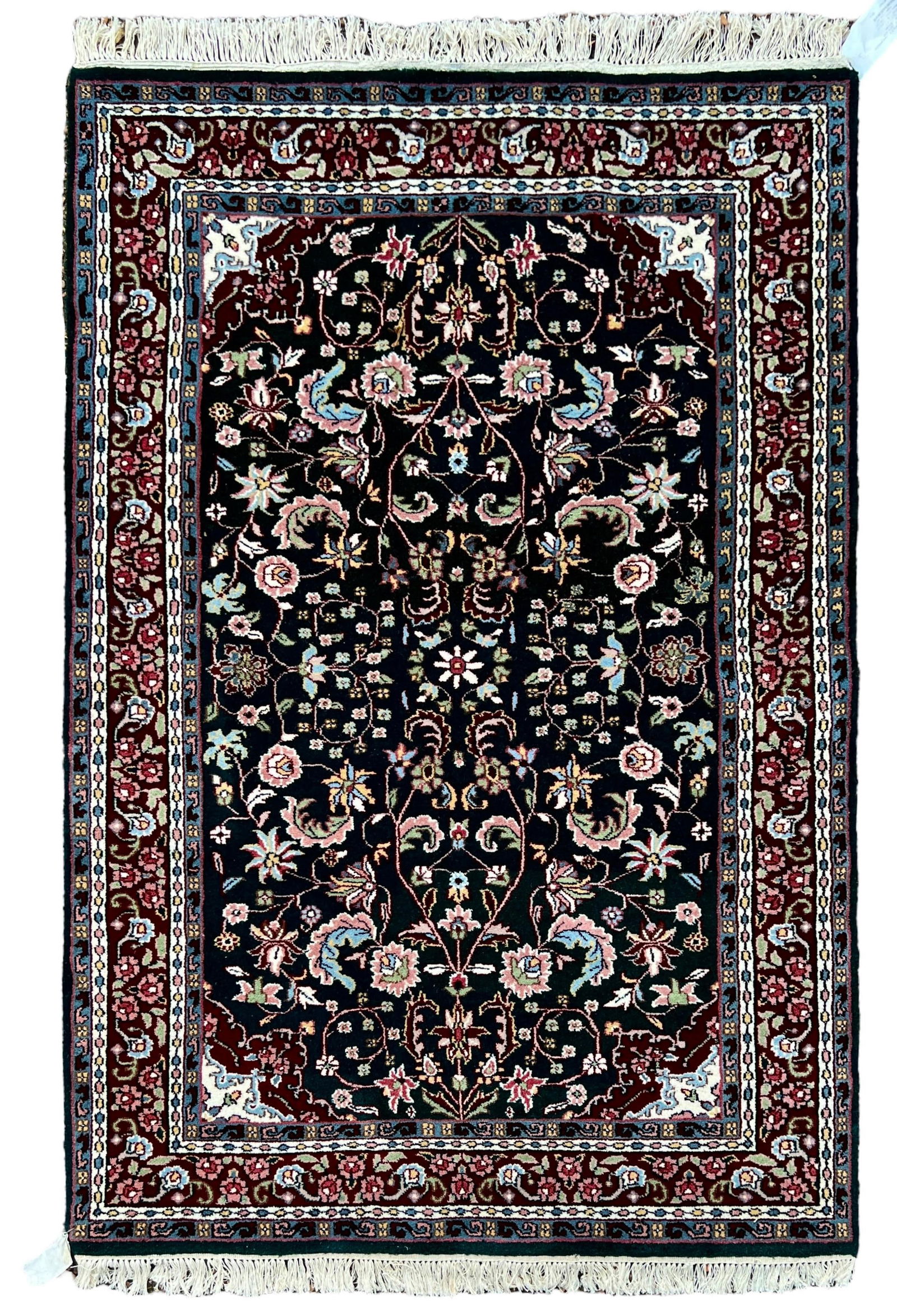 Vintage or Earlier Genuine Indian Bidjar Handwoven Wool Oriental Rug (1 of 2)