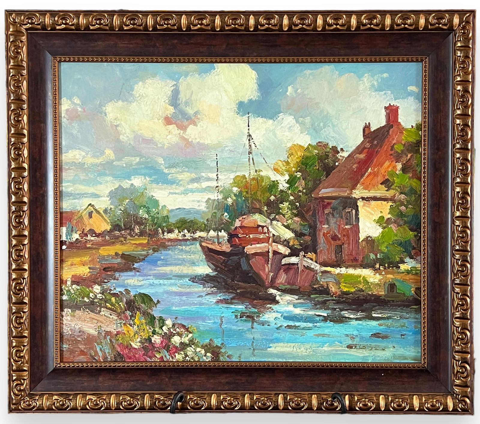 Hanny Blacquiere Van Der Velde Riverscape / Landscape Oil Painting (1 of 1)