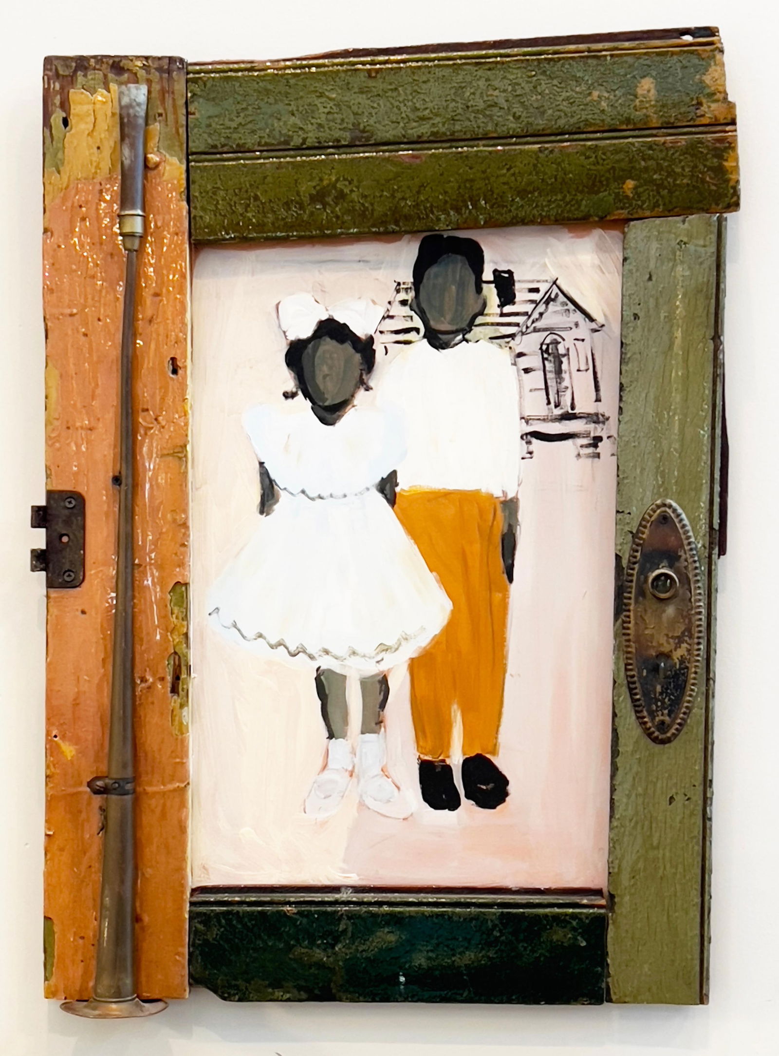 Wayne Manns Mixed Media Portrait Painting BROTHER & SISTER (1 of 8)