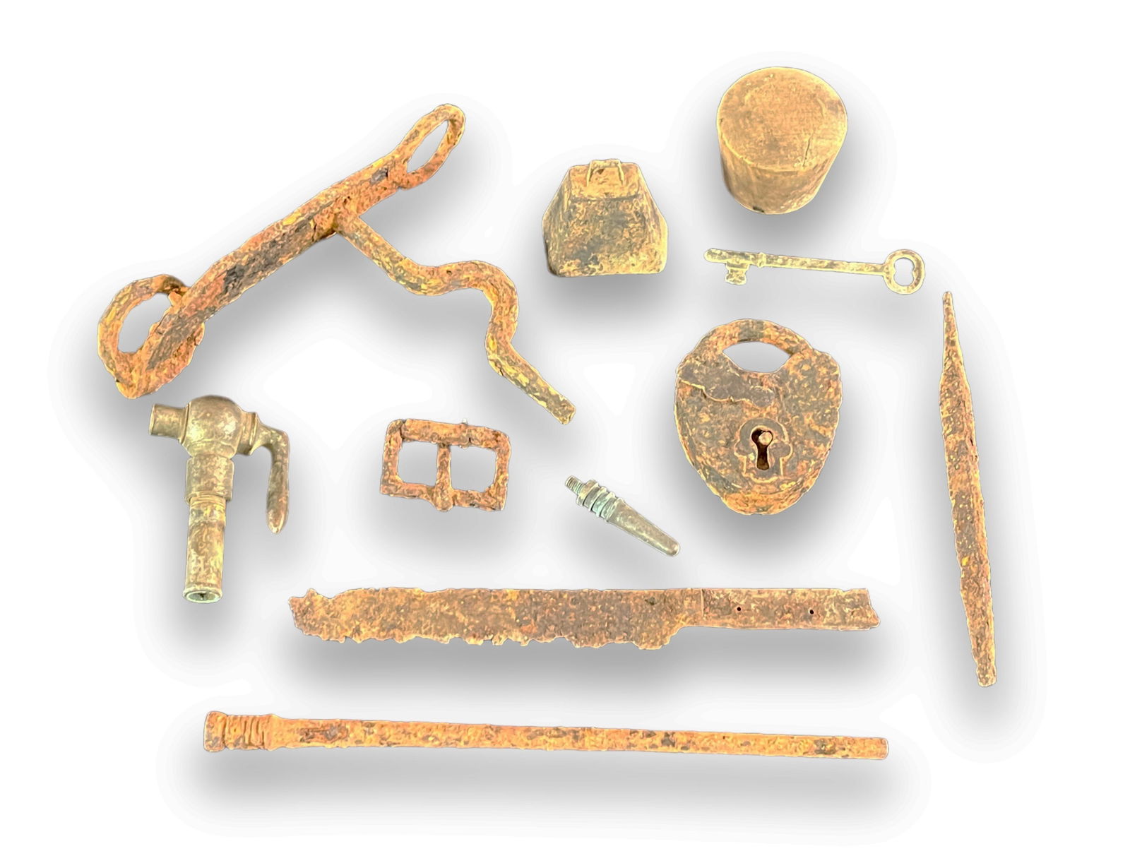 Lot of 11 Civil War Era Artifacts / Relics, Franklin, Tennessee (1 of 1)