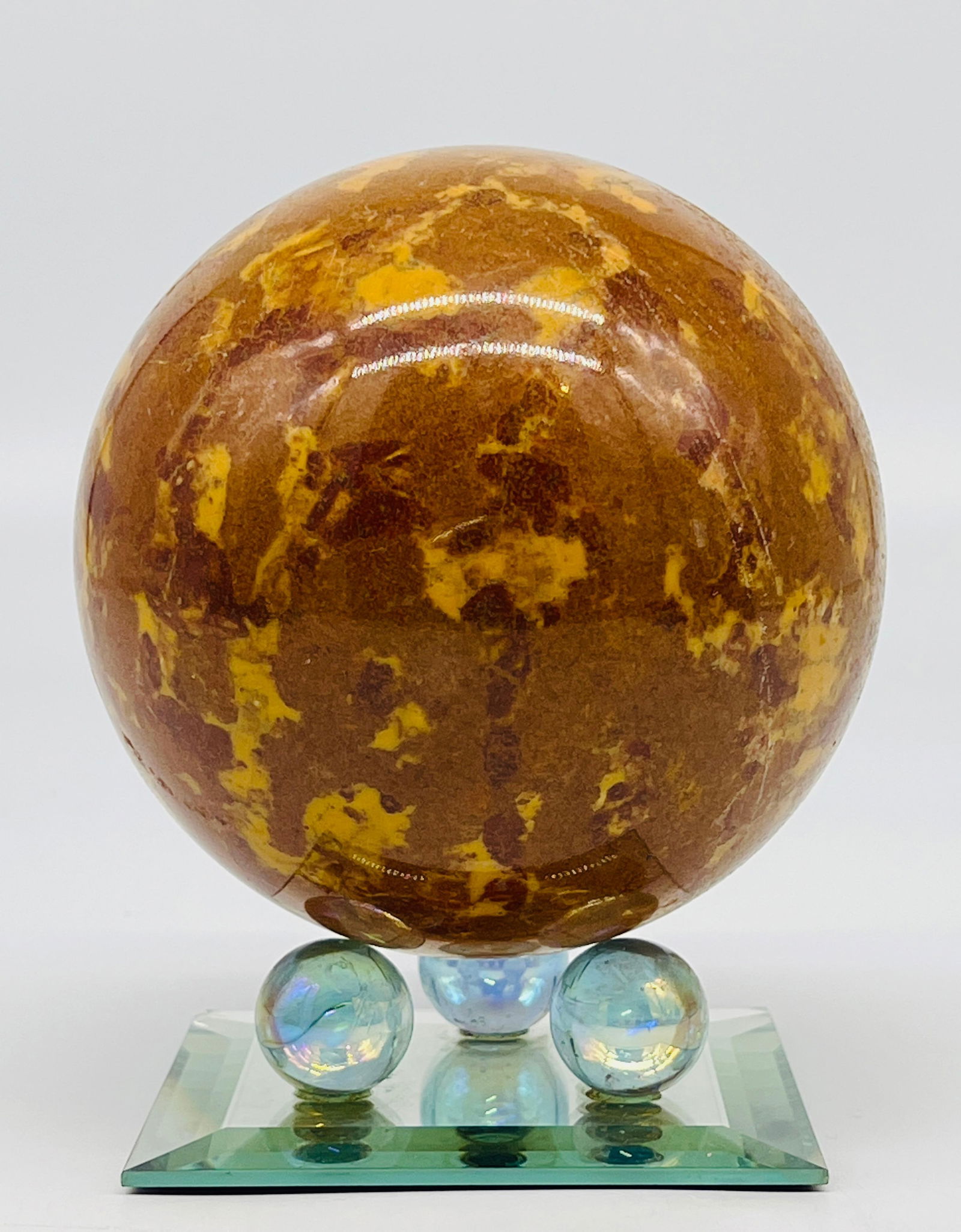 Large Carved & Polished Solid Jasper Stone Ball / Petrosphere (1 of 1)