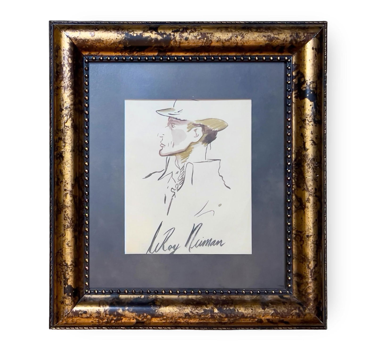 Leroy Neiman Golf Portrait Sketch Drawing of Chi Chi Rodriguez (1 of 1)