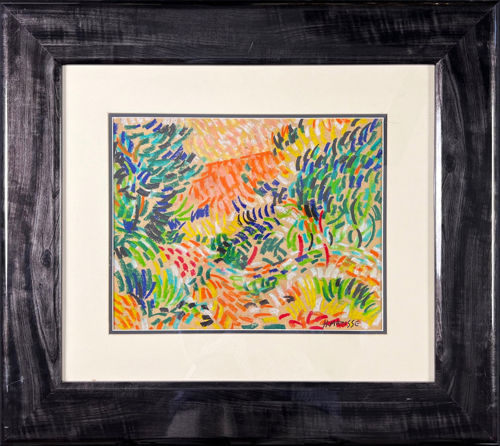Original Pastel Painting After Henri Matisse, Landscape at Collioure: Original Pastel Painting After Henri Matisse Painting Titled LANDSCAPE AT COLLIOURE (1905) | Pastel on Paper | Signed by the artist in the lower right corner of image as "H. Matiisse" | Nicely matted 