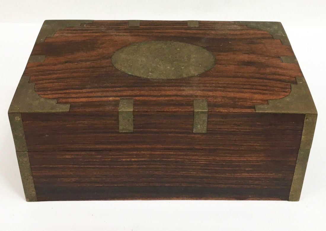 Antique 19th c. Handmade Mahogany Lidded Box (1 of 3)