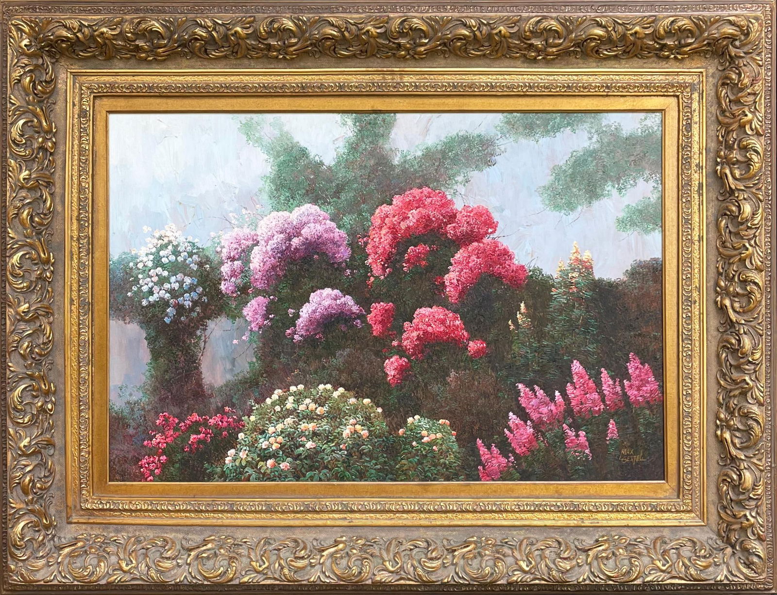 Max Gestel Floral Landscape Oil Painting (1 of 3)