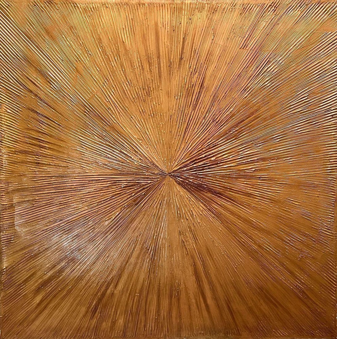 Large Akash Bhisikar Abstract Impasto Painting, 4 ft x 4 ft (1 of 1)