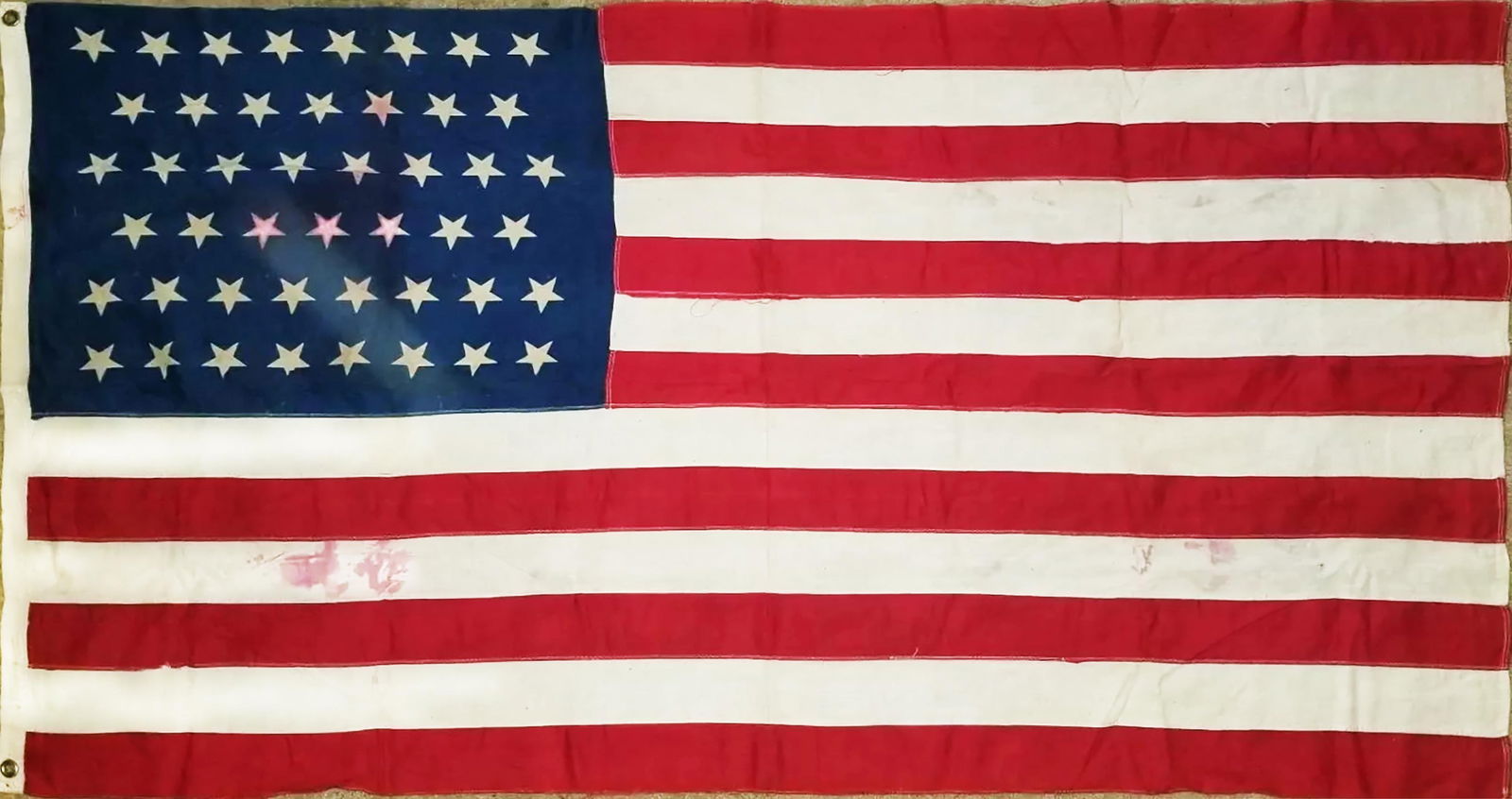 Antique 46 Star United States Flag, American Flag (1908-1912) (1 of 1)