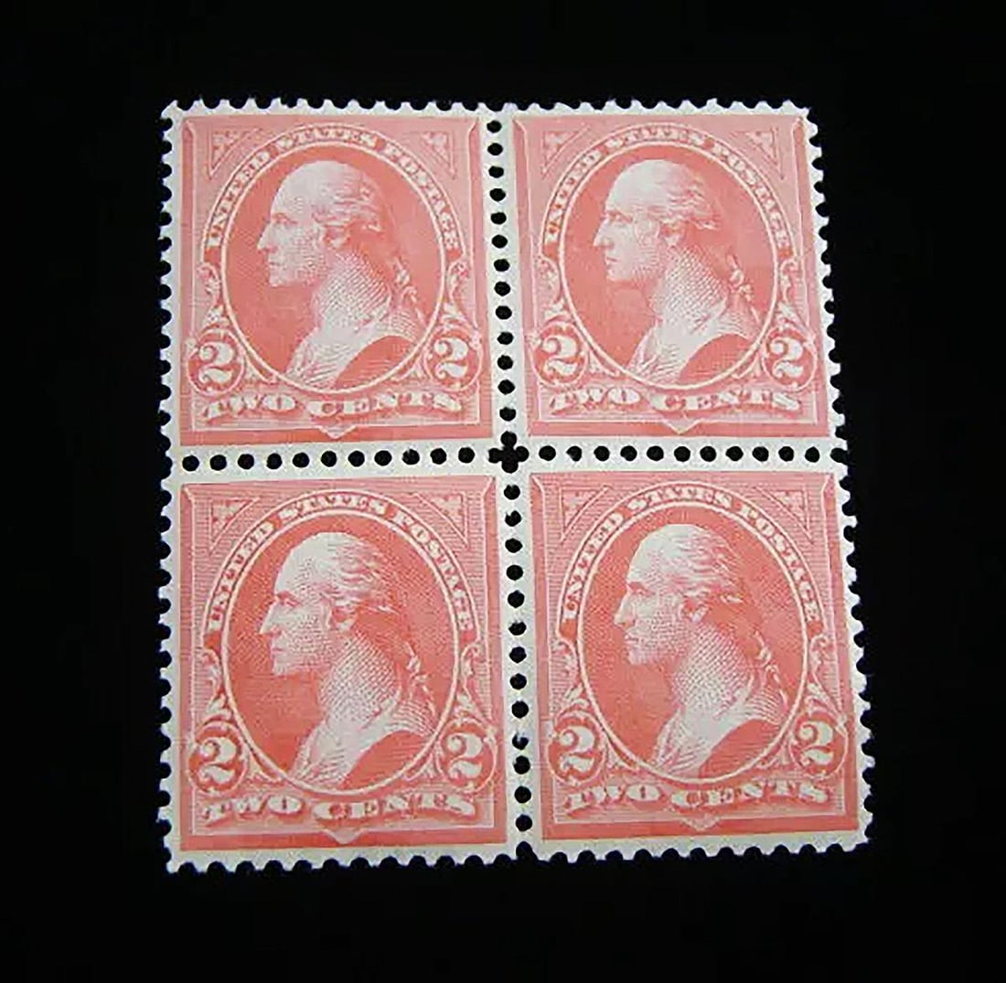 Antique U.S. Scott #267 Block of 4 Mint Never Hinged Washington Stamp (1895) (1 of 2)
