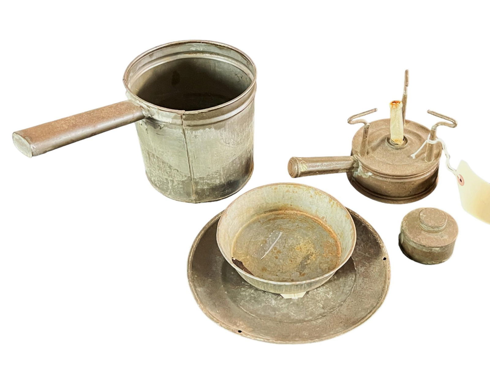5 Pc Set of Antique Civil War Camp Tinware / Cookware (1 of 1)