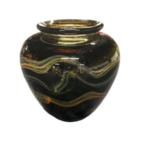 Irving Slotchiver Blown Studio Art Glass Vase