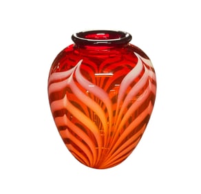 Mark Peiser Blown Studio Art Glass Vase